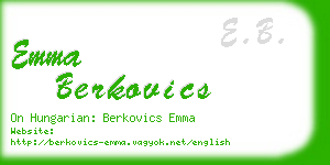 emma berkovics business card
